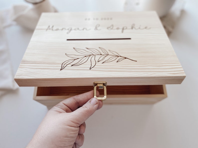 Wedding Wishing Well Wedding Keepsake Box Wooden Wishing Well Personalised Wishing Well Wedding Memory Box Guests image 3