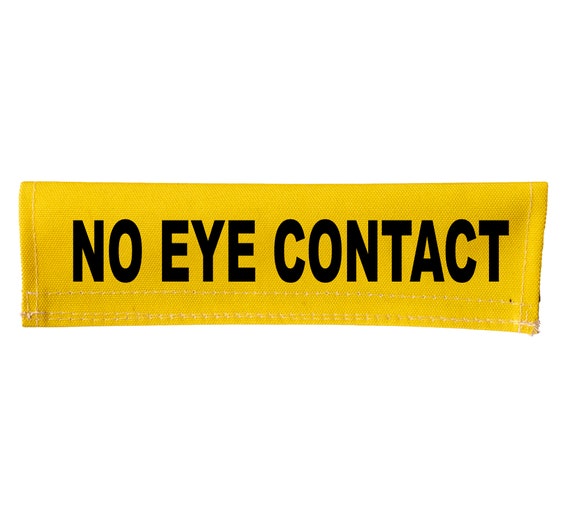 NO EYE CONTACT Leash Wrap Sleeve Cover wording on Both Sides Etsy