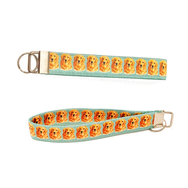Golden Retriever Wristlet Keychain Key Fob Purebred Dog
