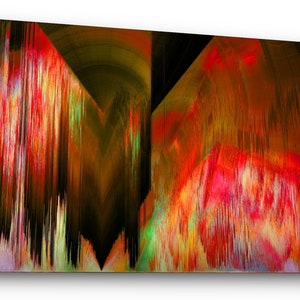 erreur 0x8f000017 - Glitch Art Aesthetic Room Decor Vaporwave Wall Canvas Digital Print Large Post-Modern Home Interior Design Art-Work
