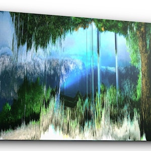 Souvenir - Glitch Art Landscape Aesthetic Room Decor Vaporwave Wall Canvas Digital Print Large Post-Modern Home Interior Design Art-Work