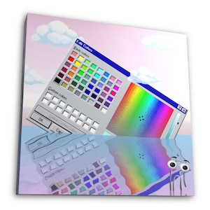 mspaint.exe - MS Paint Microsoft Windows 95 Vaporwave ästhetische Raum Dekor Wand Kunst Leinwand Digital Print Home Interior Design Kunst-Arbeit