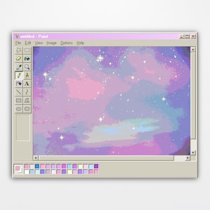 StarryskiesMS Paint Microsoft Windows 95 Vaporwave Aesthetic Room Decor ...