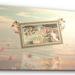 naissance de venus - Vaporwave Aesthetic Birth of Venus Room Decor Wall Art Canvas Digital Print Large Post-Modern Home Interior Design Art-Work