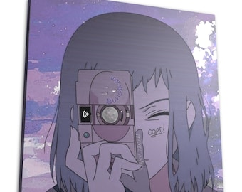 remnant　of　time　-　Vaporwave　美的部屋装飾　ウォールアート　キャンバス　デジタルプリント　大型　ポストモダン　ホームインテリアデザイン　アートワーク　ハンガー付き