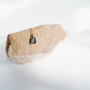 Black and White Tabasco Geode Necklace