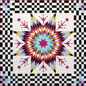 CHECKMATE by Jean Impey - Quilt Kit - Hoffman 1895 Watercolors -  Limited Quantities