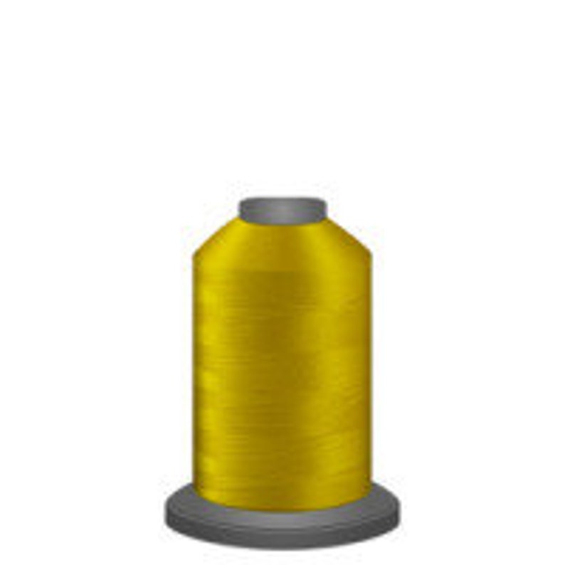 May include: A spool of bright yellow thread.