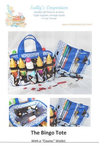 The BINGO Tote With casino Wallet Sewing Pattern NOT a Finished Product Etsy Canada