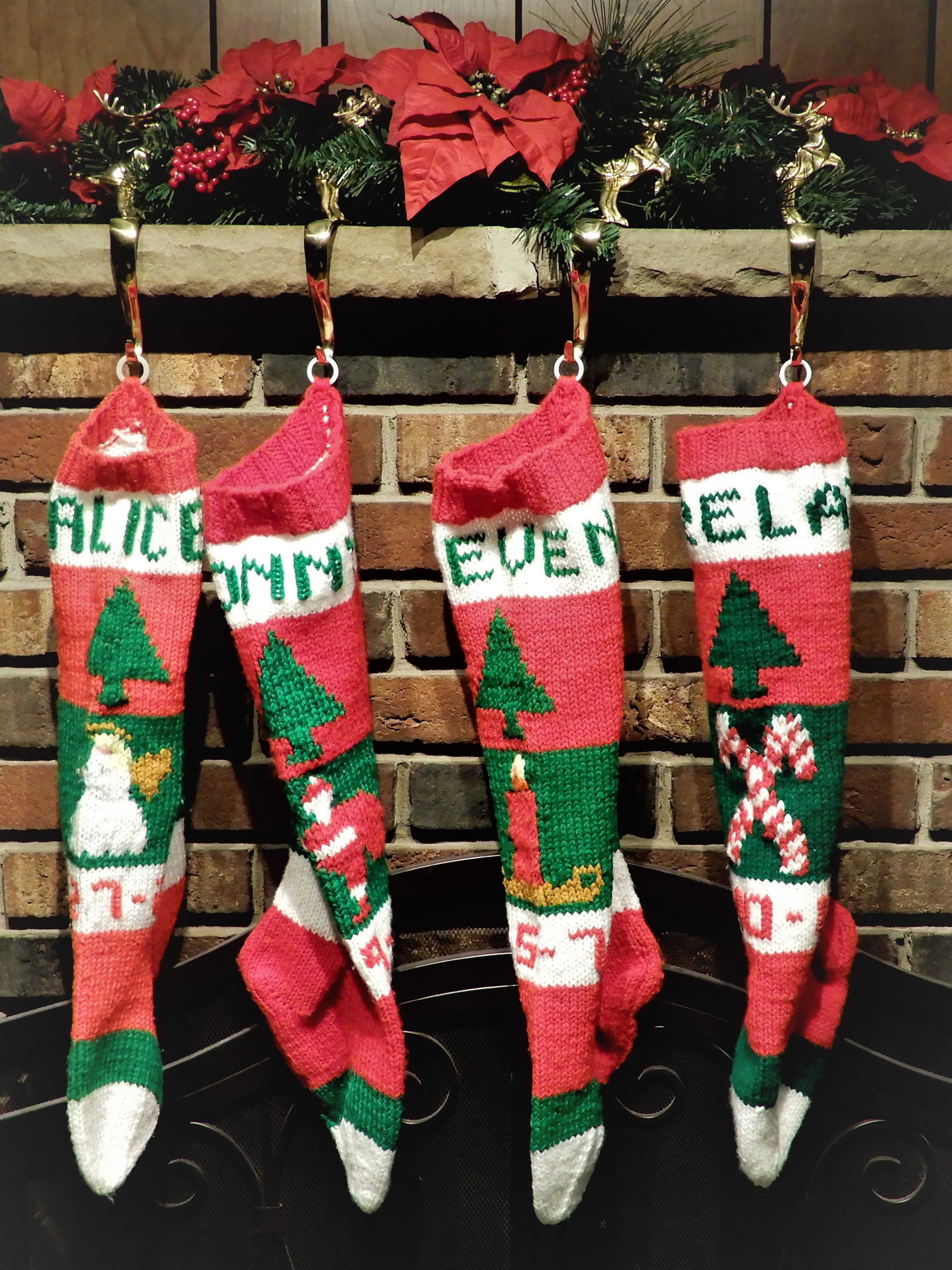 Digital Download - 50's Style Christmas Stocking Knitting Pattern - Not a Finished Product