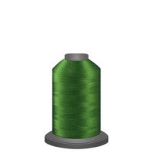 May include: A spool of bright green thread.