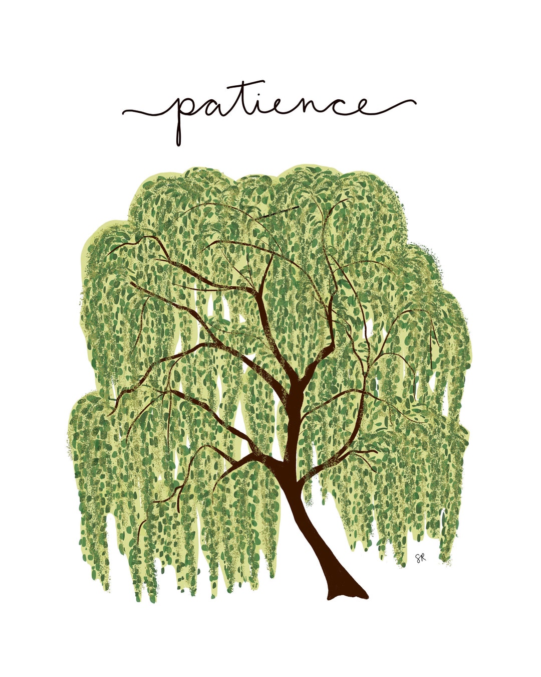 Original Patience Art - Willow Tree - Quiet Strength - Digital Print ...