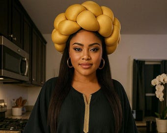 HANDMADE Giant Braided TURBAN Made in Nigeria HIGH Quality