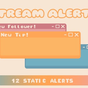 Cute Animated Pink Browser Twitch Alert Streaming Alerts - Etsy