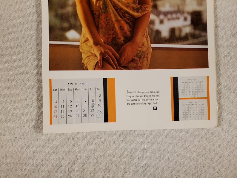 Vintage 1966 Playboy Playmate Calendar Etsy