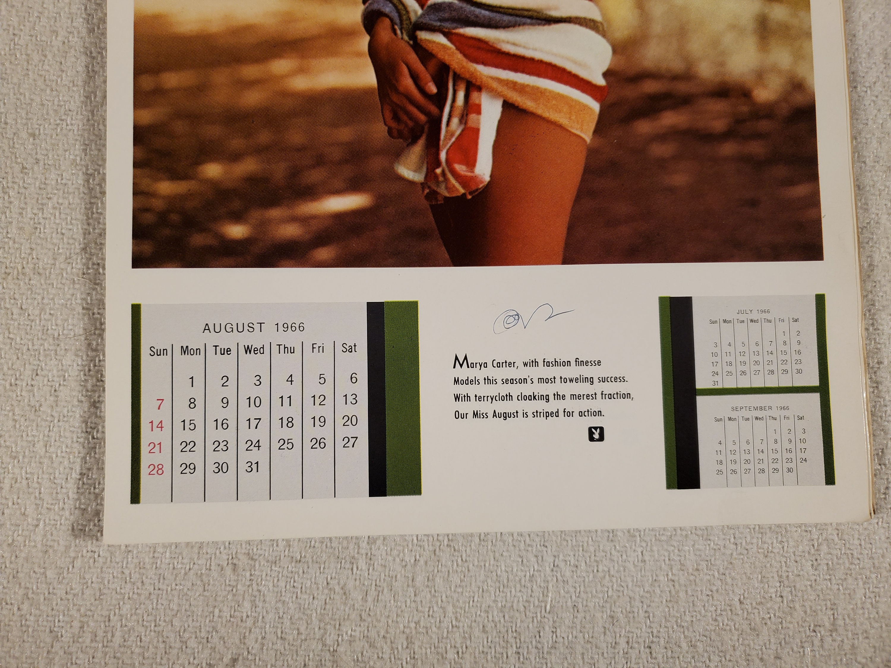 Vintage 1966 Playboy Playmate Calendar Etsy