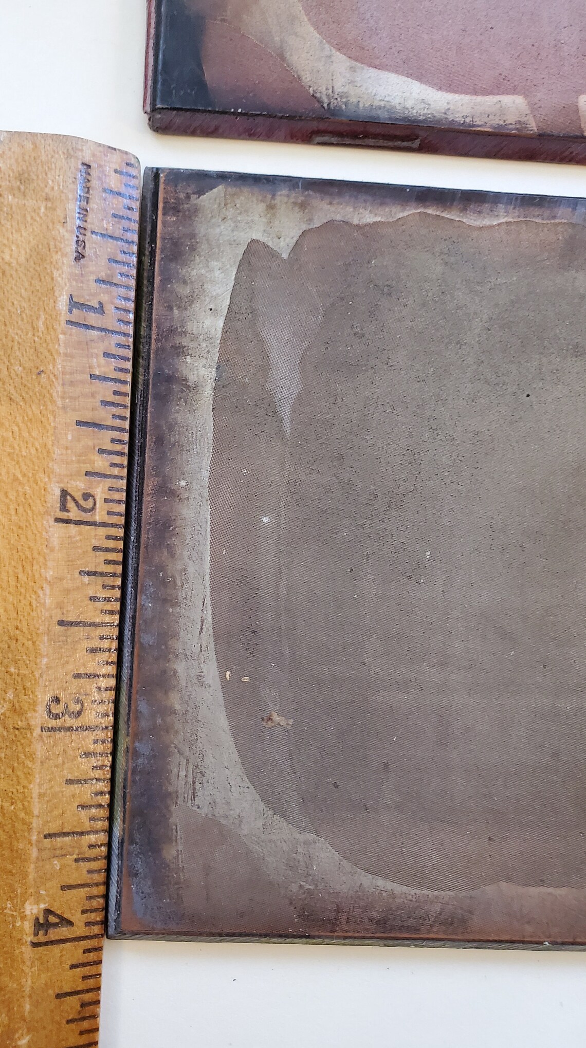 Vintage Etching Engraved Metal Printing Machine Press Plate Etsy