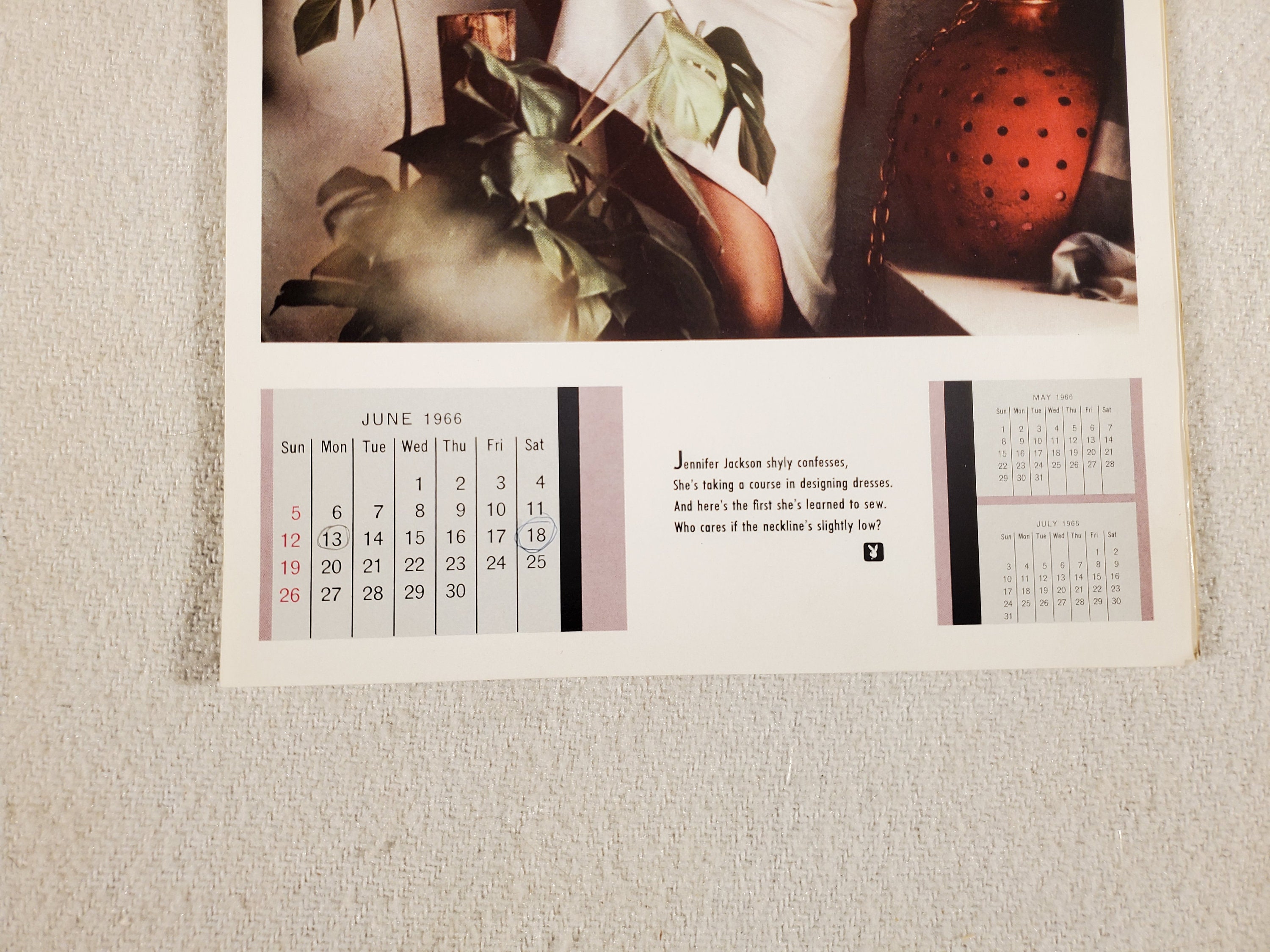 Vintage 1966 Playboy Playmate Calendar Etsy