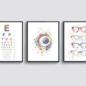 Optometrist Gift Eye Check Table Image Glasses Poster Eye Clinic Wall Decor Medical Art Optician Gift Ophthalmologist Gift Doctor Gift