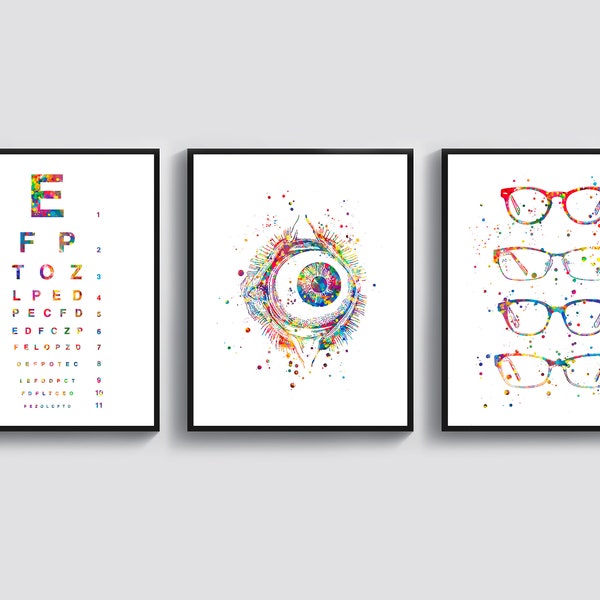 Optometrist Gift Eye Check Table Image Glasses Poster Eye Clinic Wall Decor Medical Art Optician Gift Ophthalmologist Gift Doctor Gift