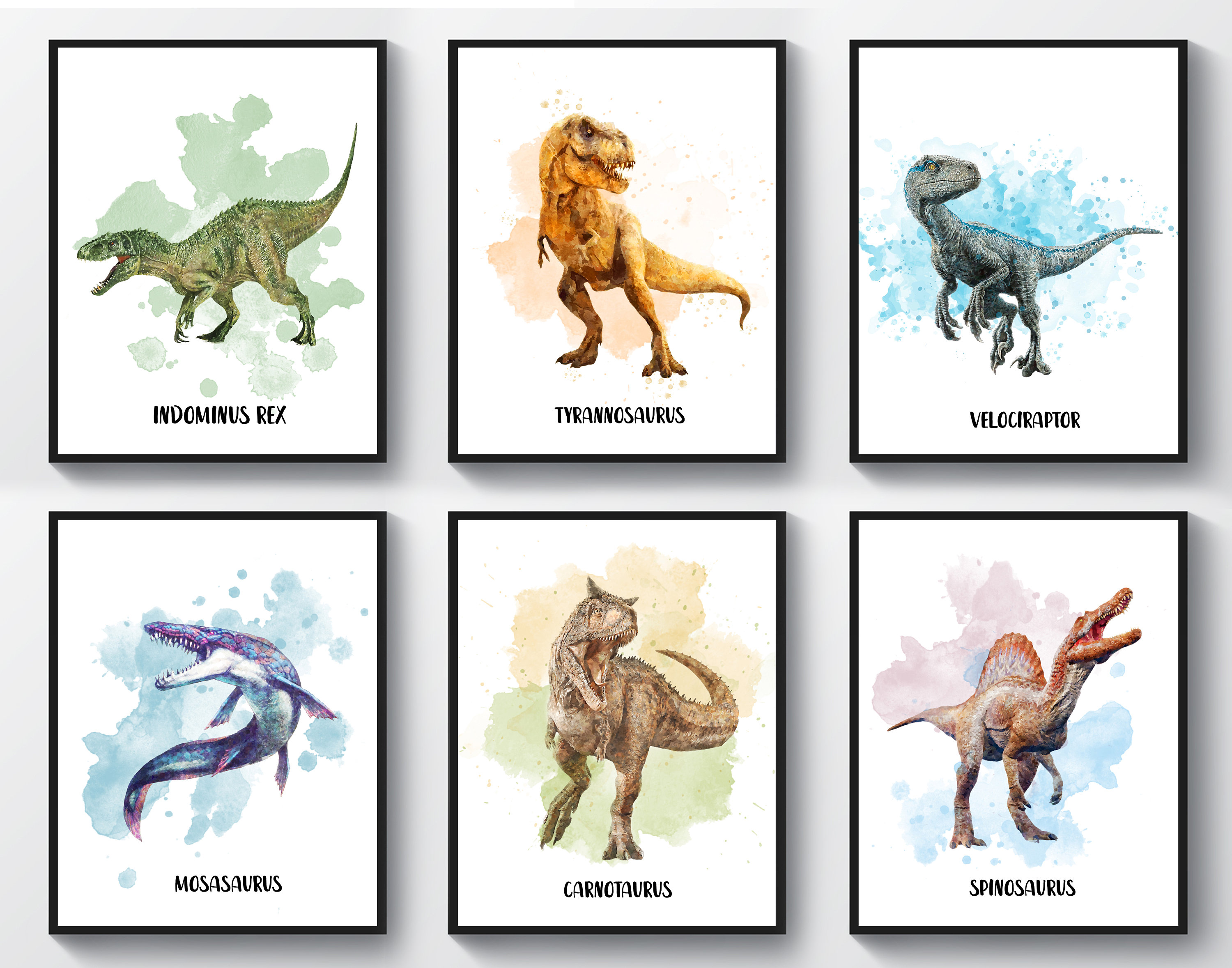 Indominus Rex Art Jurassic Dinosaur Watercolor Artwork -  Portugal