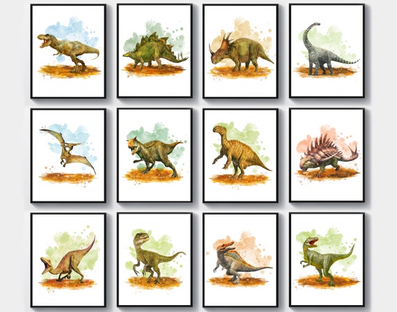 12 Carteles de dinosaurios jurásicos Tipos de animales - Etsy España 12 Carteles de dinosaurios jurásicos Tipos de animales - Etsy España