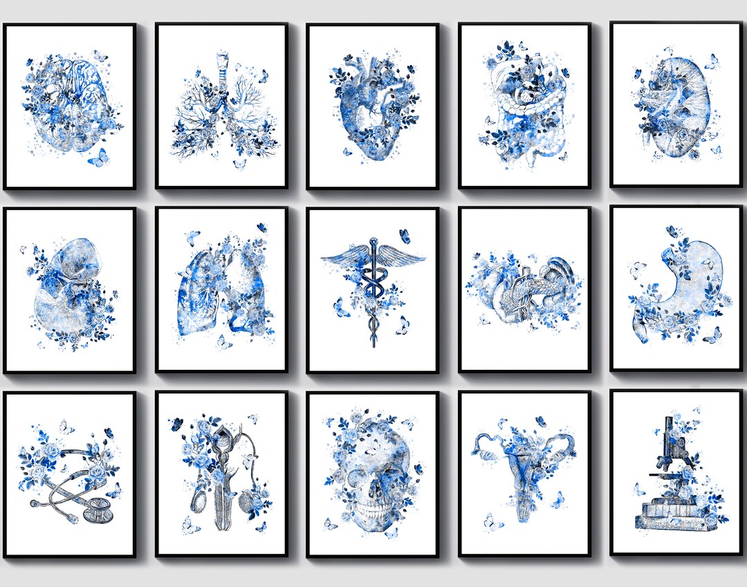 15 Watercolor Anatomy Artwork Medical Decor Science Art Doctor Gift ...