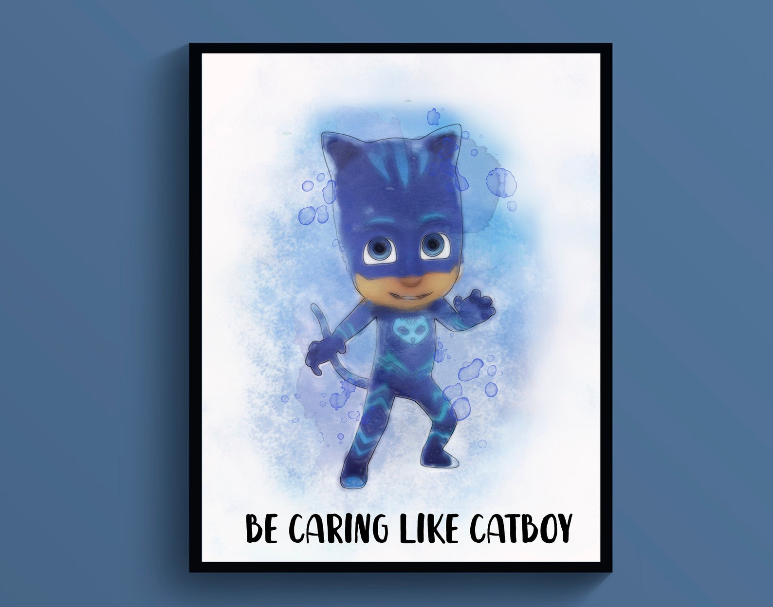 PJ Masks Poster Superhero Print Watercolor Gekko Catboy | Etsy
