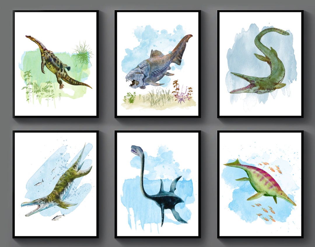 Tipos de dinosaurios acuáticos Arte de acuarela Arte de - Etsy México Tipos de dinosaurios acuáticos Arte de acuarela Arte de - Etsy México