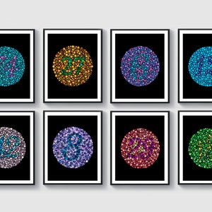 8 Farben Blindheit Karten Ishihara Test Poster Medizinische Kunst Wissenschaft Poster Optometrist Geschenk Augenheilkunde Kunstoptik Klinik Wanddekor