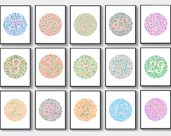 Eye Chart Color Blind Ishihara Test Circles Printable Download Sweden ...