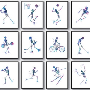 12 Physiotherapist Gift Sport Therapy Art Human Skeleton Art Biomechanics Diagram Poster Moving Phases Poster Fitness Art Home Gym Decor