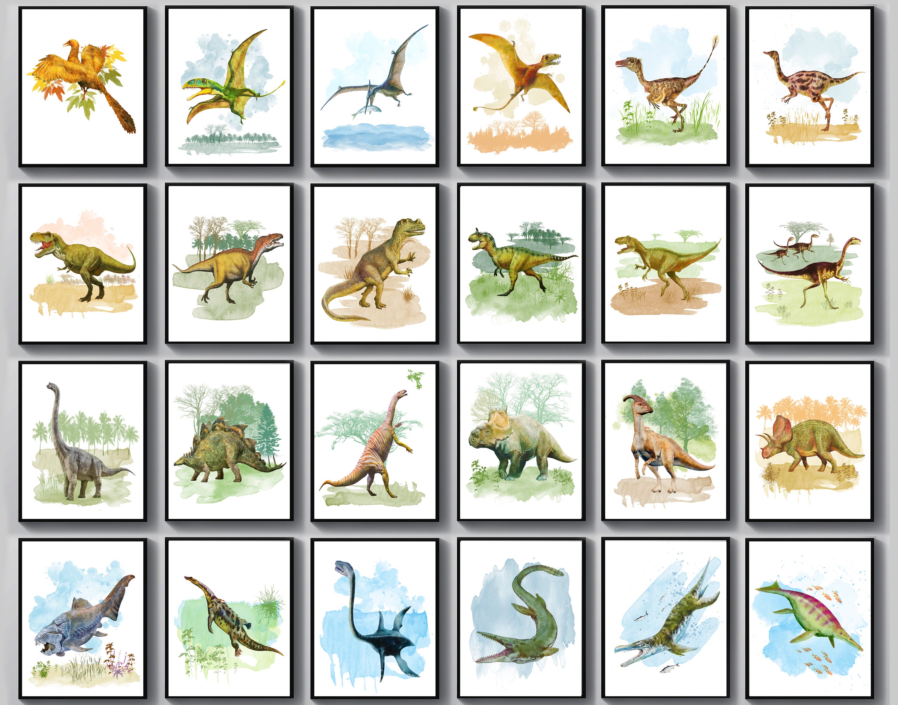 24 Dinosaurios Todo Tipos Carteles Dinosaurios Voladores - Etsy México 24 Dinosaurios Todo Tipos Carteles Dinosaurios Voladores - Etsy México