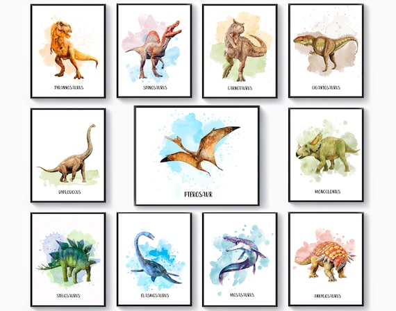 11 Dinosaurs Artwork Dinosaurs Names Studying Dinosaurs - Etsy España 11 Dinosaurs Artwork Dinosaurs Names Studying Dinosaurs - Etsy España