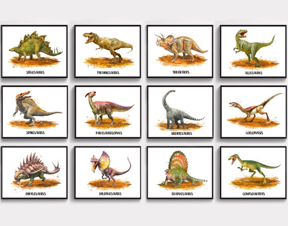 12 tipos de dinosaurios nombres firmados arte acuarela dibujo - Etsy México 12 tipos de dinosaurios nombres firmados arte acuarela dibujo - Etsy México