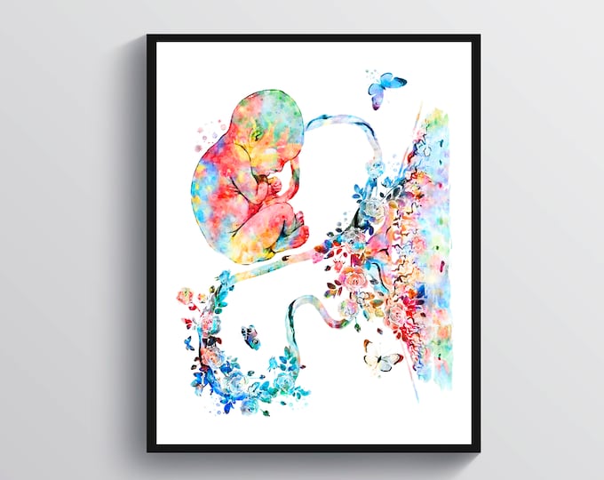 Floral Womb | Pregnancy Womb Art | OBGYN Digital Art | Floral Birthing ...