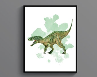 Indominus Rex Art Jurassic Dinosaur Watercolor Artwork Carnivores Dinosaur Poster Boys Room Decor Dinosaur Party Decor Dinosaur Drawing