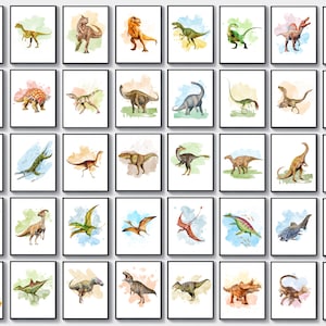 40 Dinosaur art, Dinosaur types pictures, Child bedroom decor, Dinosaur room decor for boys, Dinosaur printable, Watercolor dinosaur poster