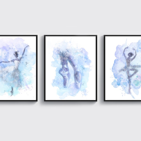 Watercolor Ballerina Art Ballet Artwork Ballet Shoes Painting Girls Room Decor Ballerina Gift Dancer Gift Dance Room Decor Ballet School Art