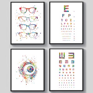 Póster de optometría, regalo para ópticos, arte oftalmológico, anatomía del ojo humano, póster de visión, obra de arte médica, decoración de pared para clínica oftalmológica.