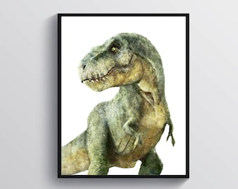 Dinosaur Art Tyrannosaurus Art T-Rex Art Carnivorous Dinosaur Poster Predator Art Boys Room Decor Boys Birthday Gift Children Bedroom Decor