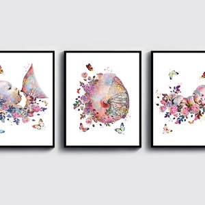 3 Arte de fisiología de la lactancia Arte del embarazo Arte de anatomía femenina Arte de lactancia materna Regalo para embarazadas Regalo para partera Regalo para consultora de lactancia