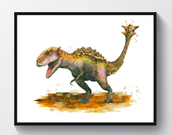 恐竜アートセット 9点 水彩 T-Rex ステゴサウルス