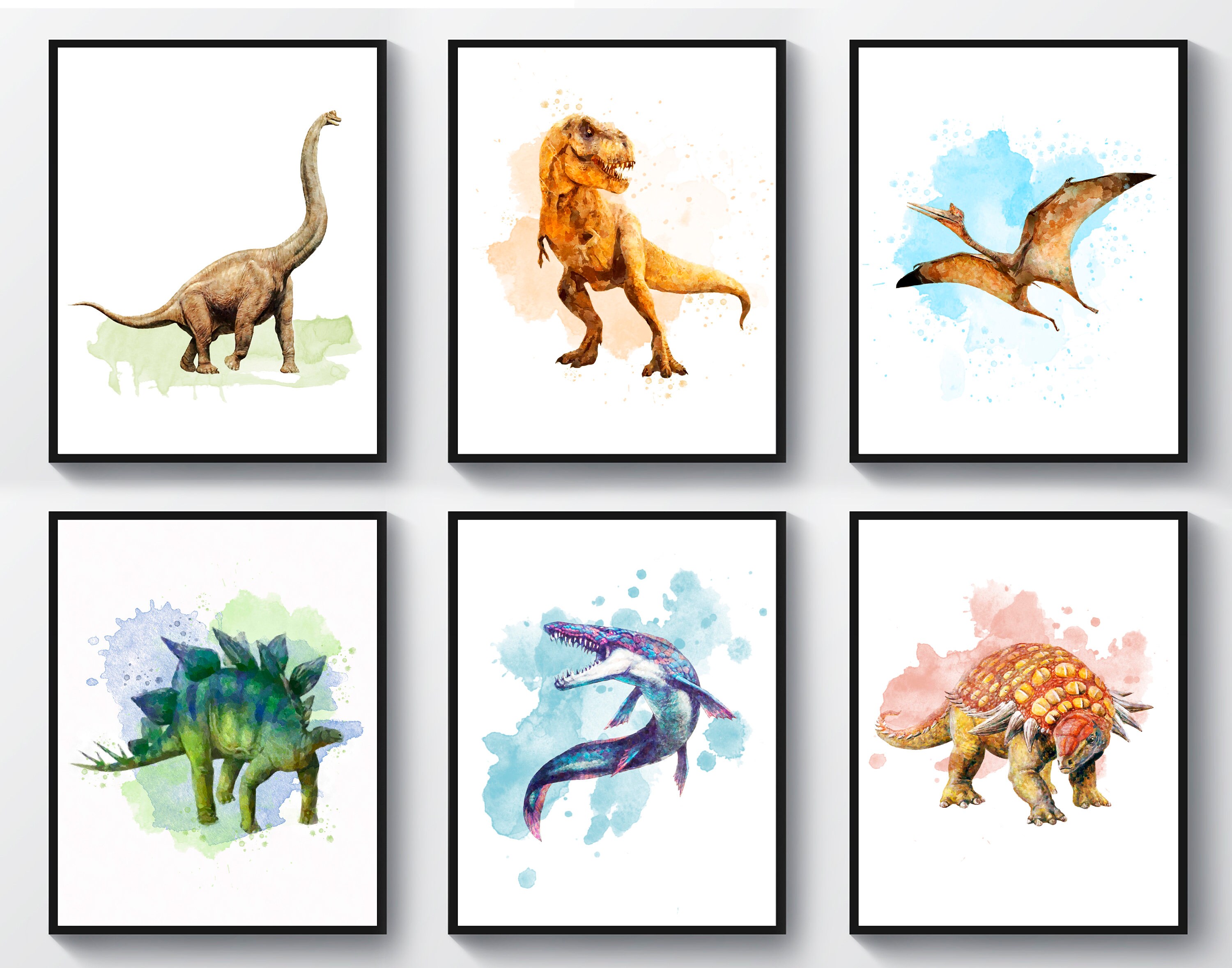 Different Dinosaurs Types Illustration Dinosaur Poster for Kids Room Dino Pictures Bedroom Dinosaur Decor Dinosaur Pictures for Wall Dinosaur Wall Art