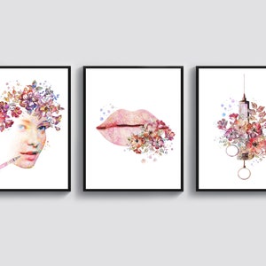 Dermatologist Gift Botox Injection Poster Syringe Art Cosmetology Art Beauty Decor Plastic Surgery Doctor Assistant Gift Nurse Gift