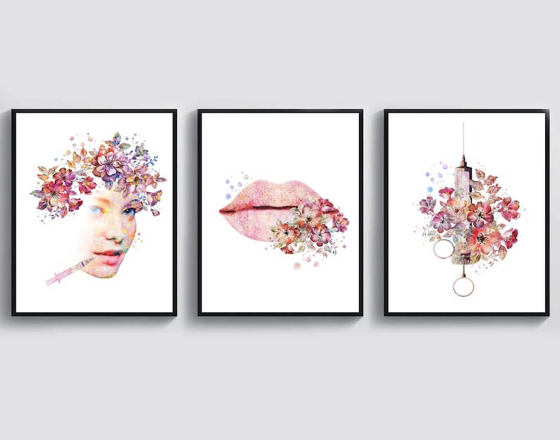 Dermatologist Gift Botox Injection Poster Syringe Art - Etsy