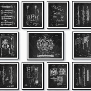 11 dardos patente juego de arte plano tiro herramientas deportivas esquema arte pub juego cartel dardos amante regalo sala de juegos decoración de la pared dardos jugador regalo