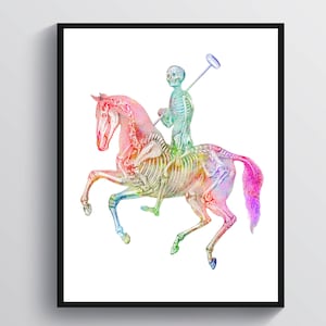 Skeleton Horse Polo Art Sports Art Movement Biomechanics Poster Anatomy Art Medical Art Chiropractor Gift Orthopedic Surgeon Gift