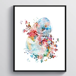 Liver Art Watercolor Anatomy Artwork Hepatologist Gift Medical Art Gastroenterologist Art Surgeon Gift Med Office Art Clinic Wall Decor