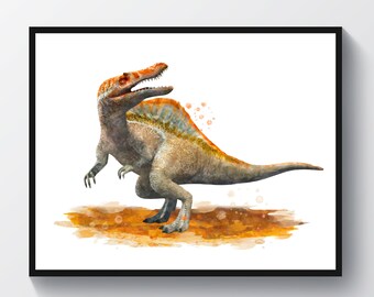 恐竜セット 16枚セット 水彩画 ジュラ紀の動物アート